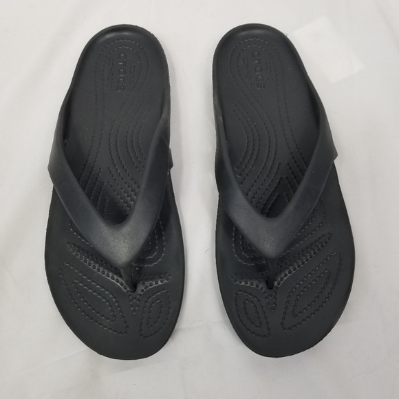 CROCS | Shoes | Crocs Black Thong Sandals | Poshmark